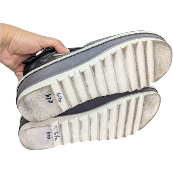 Black Leather Women's Sandals - Picture 8 of 12